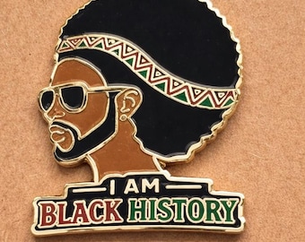 Juneteenth Enamel Lapel Pin Cultural & Heritage 365 = Black King w/Afro