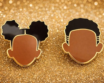 Black Girl Magic & Boy Joy Lapel Pins – Set of 2
