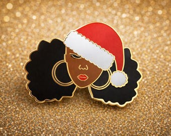 Lapel Pin - Sassy Single Santa Diva