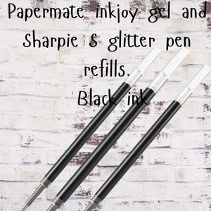 Gel Pen Refill Black | Sharpie S Pen Refill | Black Gel Ink Refill | Pen Replacement | Glitter Pen Refills | InkJoy Pen Refill 0.7.