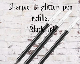 Gel Pen Refill Black | Sharpie S Pen Refill | Black Gel Ink Refill | Pen Replacement | Glitter Pen Refills | InkJoy Pen Refill 0.7 | Glitter