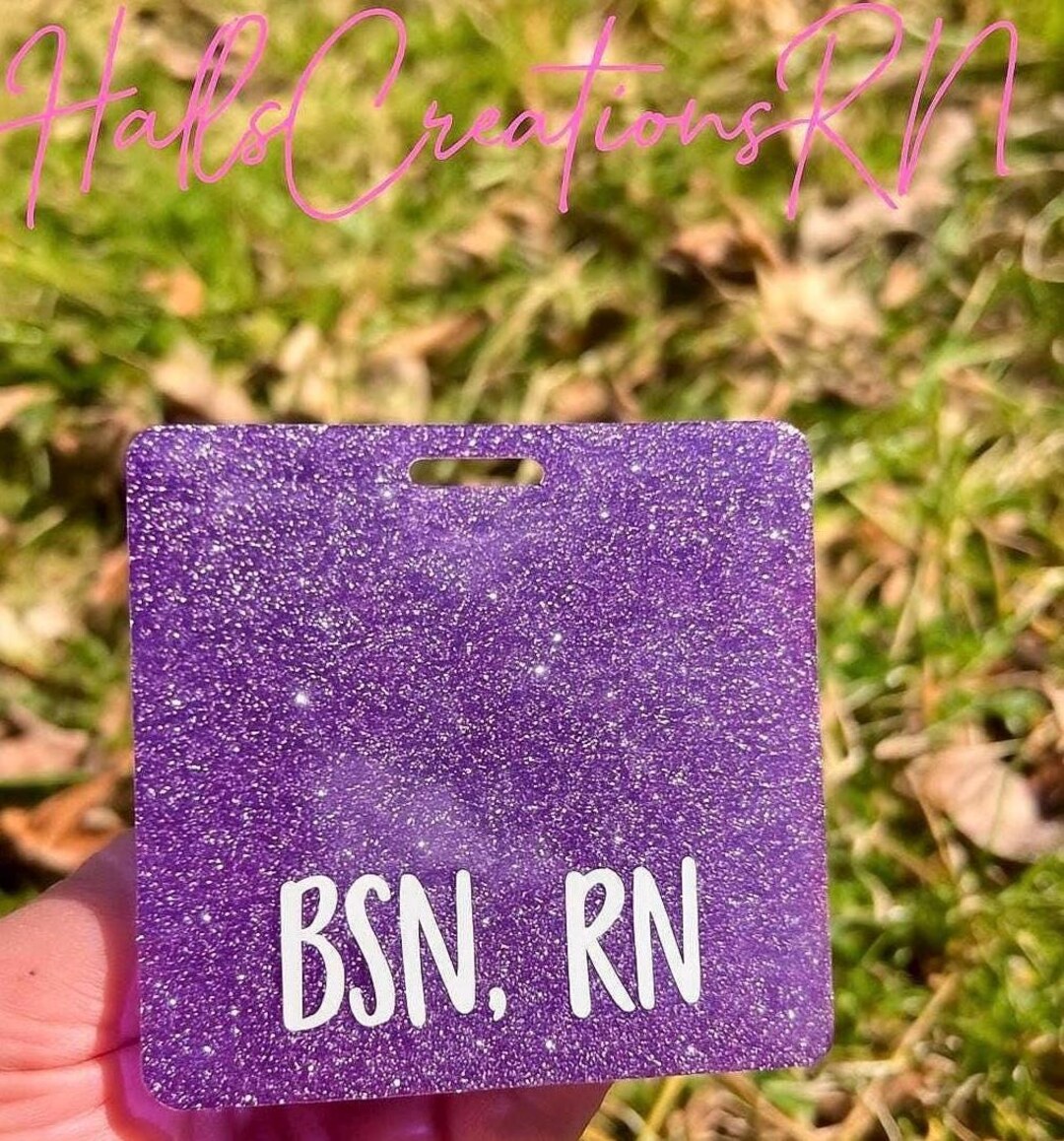 Glitter Badge Buddies: Personalized Badge Reel Holder, Badge ...