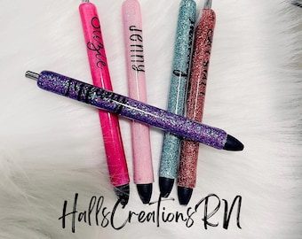 Glitter GEL Pens Inkjoy 0.7, Personalized Refillable Inkjoy Pen, Nurse Glitter Gel Pen, Custom Glitter Gel Pens, Custom Gifts For Coworker.