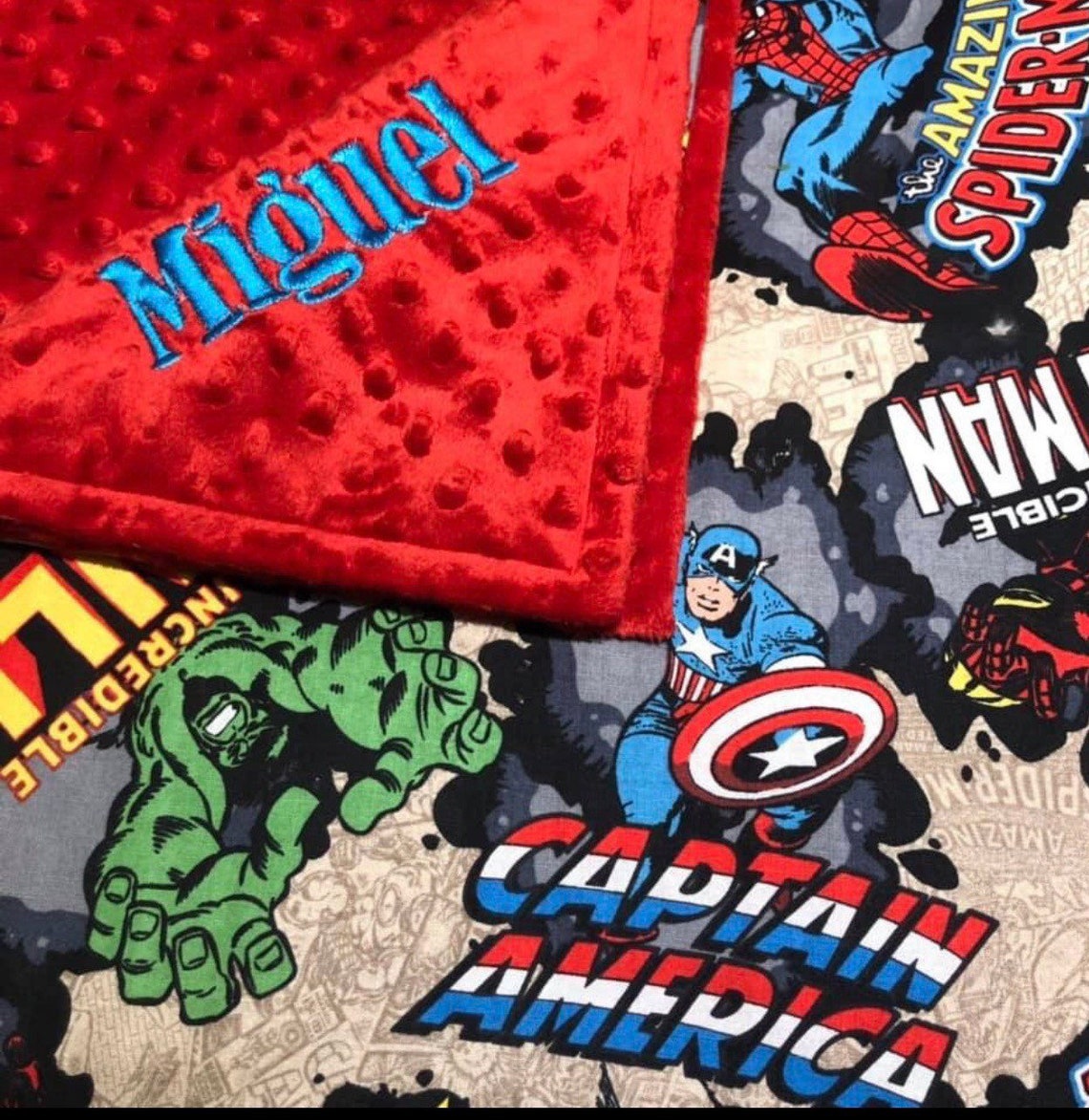 SpiderMan personalized baby blanket Etsy
