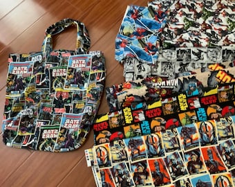 Reusable shopping bags superheroes and princess