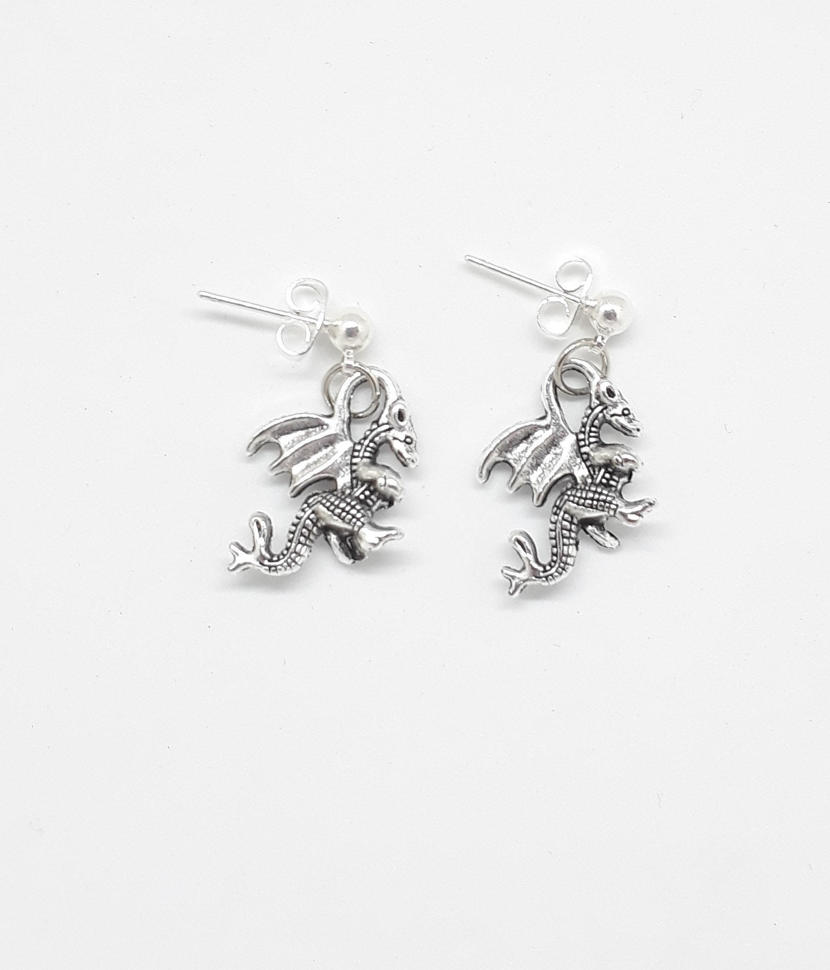 Dragon Earrings Dragon Ear Studs Mystical Jewellery Etsy UK