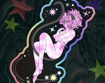 Mew Mew Magical Girl Transformation Holographic Anime Vinyl Sticker