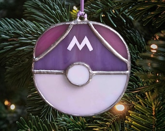 Master Monster Ball Ornament | Handmade Stained Glass Christmas Tree Decoration