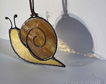 Snail Ornament | Handmade Stained Glass Suncatcher