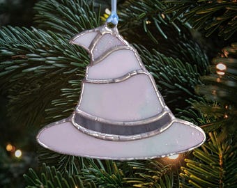 Grey Wizard Ornament | Handmade Stained Glass Christmas Tree Decoration