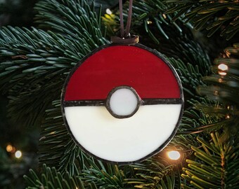 Monster Ball Ornament | Handmade Stained Glass Suncatcher Tree Decoration
