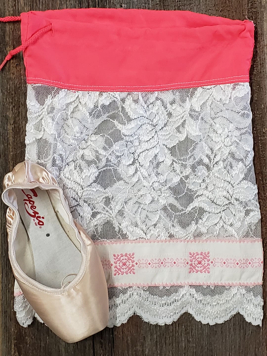 Tutu Cute Pointe Shoe Bag, Designer, Ballet Shoe Bag, Breathable, Mesh