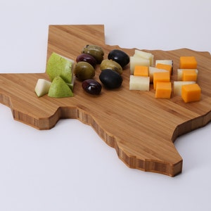 Bamboo Cutting Board, Texas, Cheese Board, State Shaped Board, Gifts, Butcher Block, Custom Gift