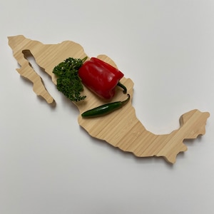 In STOCK & READY to SHIP! Bamboo Cutting Board, Mexico, Cheese Board, State Board, Personalized Gift, Butcher Block, Custom Gift