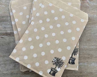 Topiary Gift Bags-10- Polka Dot Paper Bag