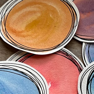 Journal Fodder Journal Fodder Circles- Watercolor - 20 Pieces - Etsy
