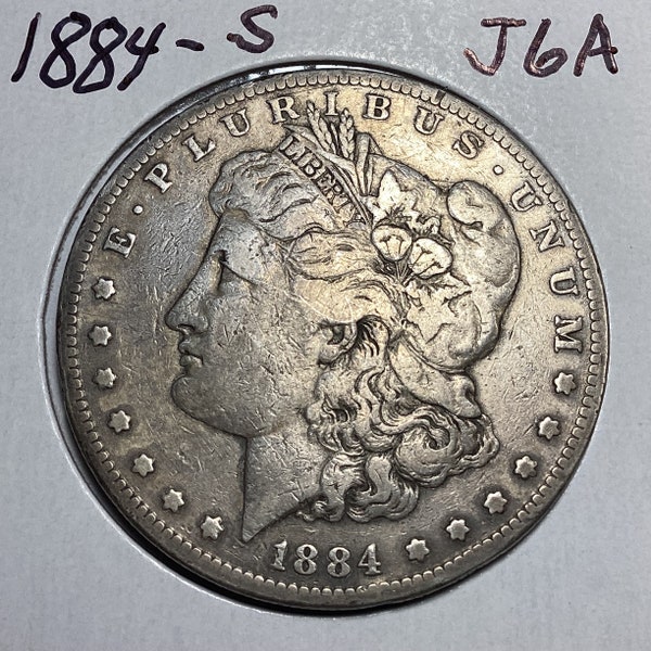 1884-S Morgan Silver dollar in EF- AU Condition