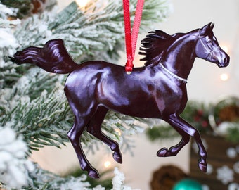 Arabian Horse Ornament, Christmas Horse Ornament, Horse Gifts for Women, Equestrian Gifts, Equine Gifts for Horse Girl, Black Horse, Horses