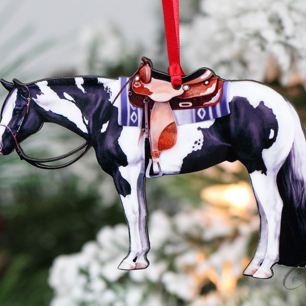 Western Horse Ornament Horse Gift, Horse Christmas Ornament, Western Horse Gifts for Women, Equestrian Ornament Gift for Horse Owner