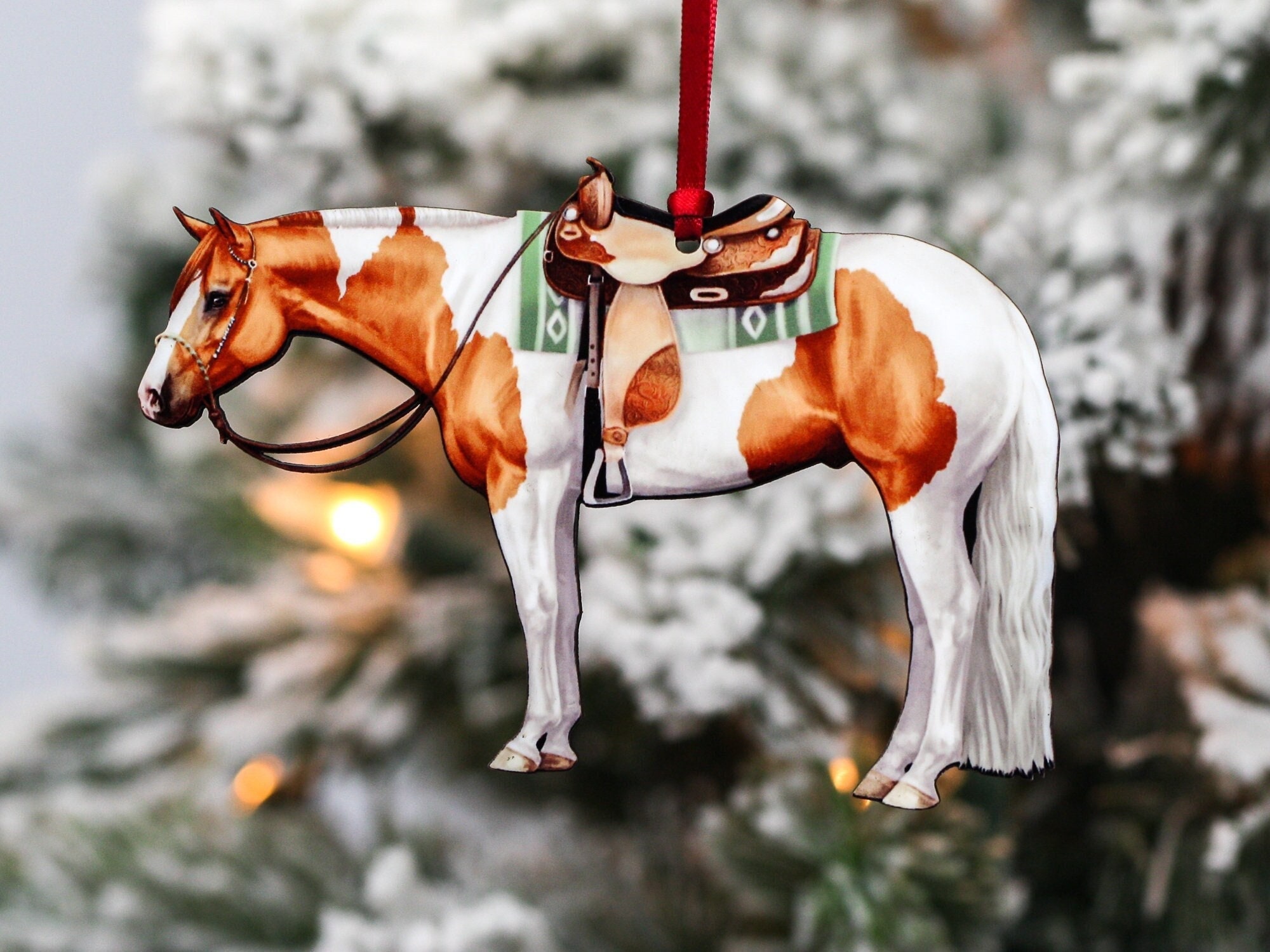 Western Horse Gifts Paint Horse Christmas Ornaments Ranch Etsy