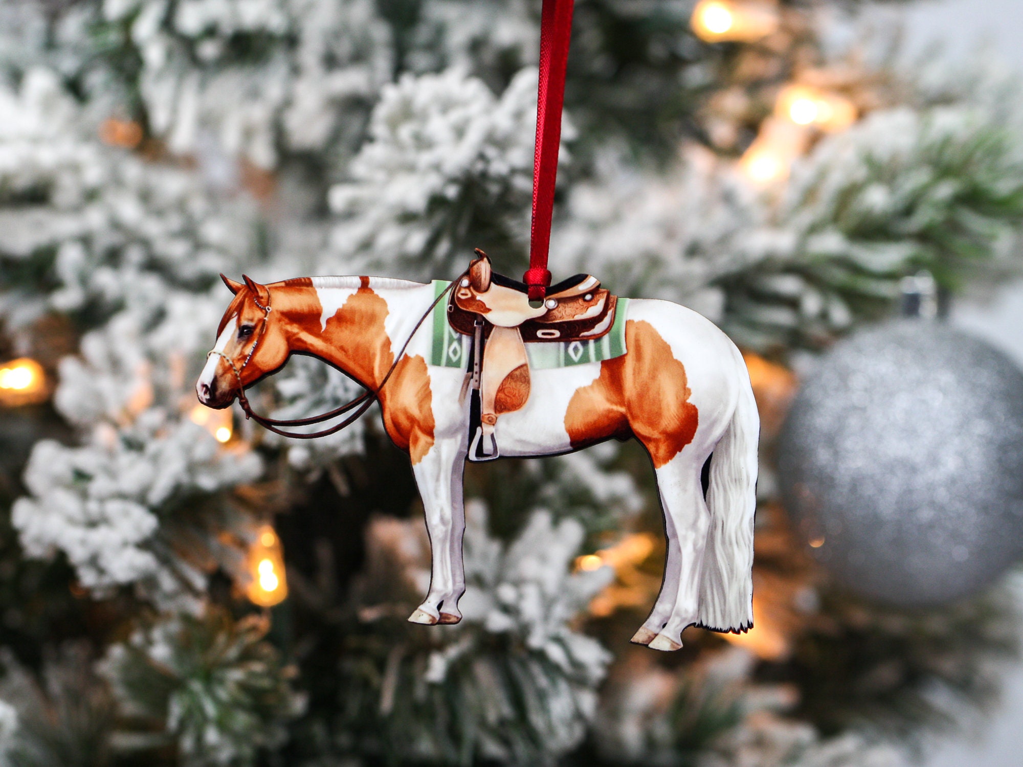 Western Horse Gifts Paint Horse Christmas Ornaments Ranch Etsy