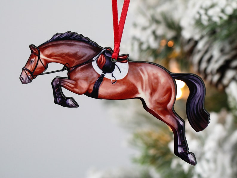 Horse Jumping Gifts for Her Horse Ornaments for Christmas Etsy