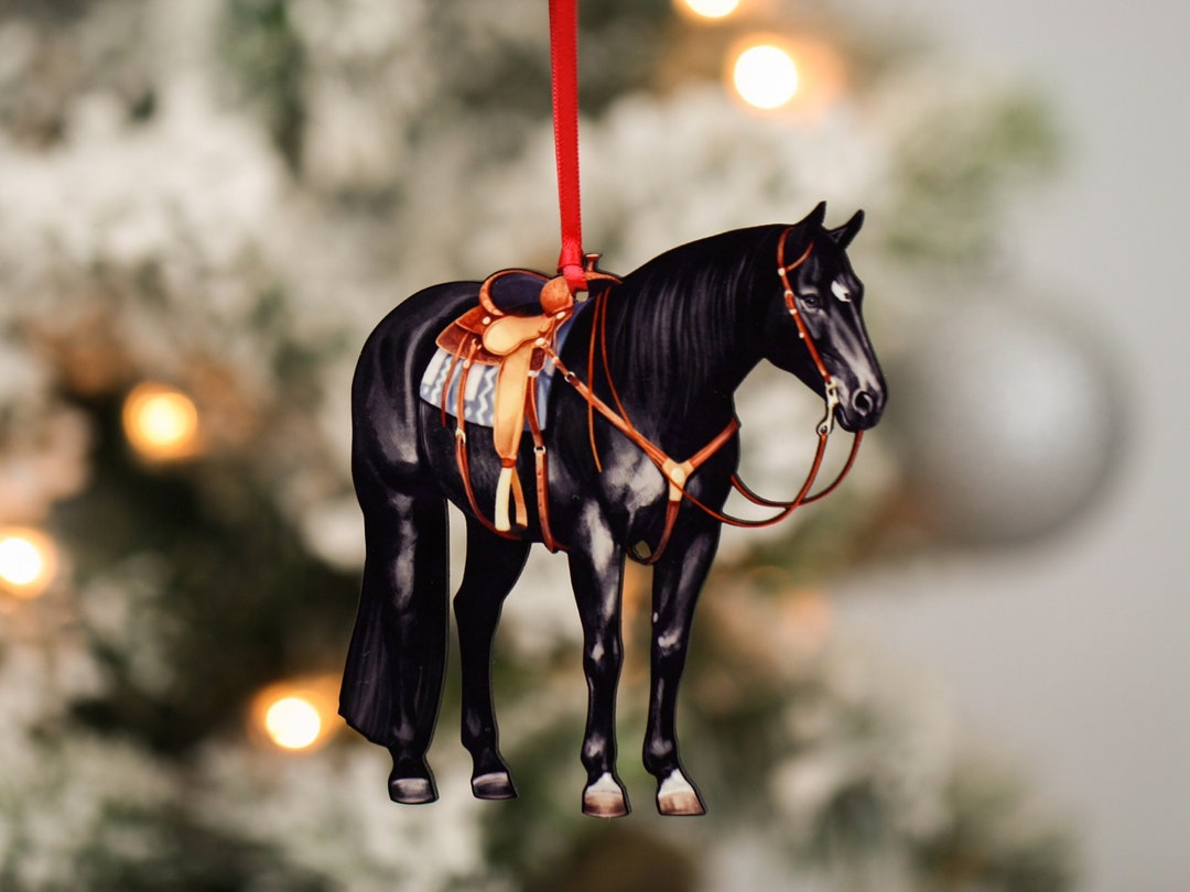 Western Horse Ornament, Quarter Horse Gifts, Ranch Horse Decor, Ranch