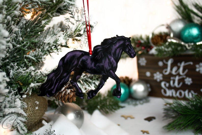 Dressage Horse Ornaments, Horse Christmas Ornaments, Horse Decor, Horse Holiday Decor, Horse Decorations, Equestrian Gifts for Women image 1