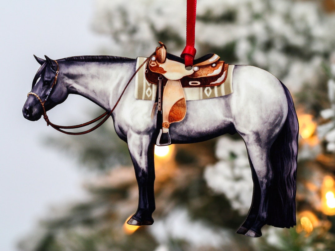 Western Horse Ornaments, Ranch Horse Christmas Decorations, Horse