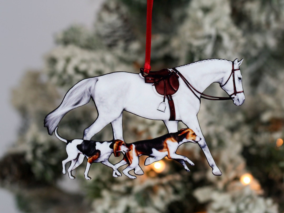 Fox Hunting Ornament, Fox Hunt Decor, Equestrian Christmas Ornament