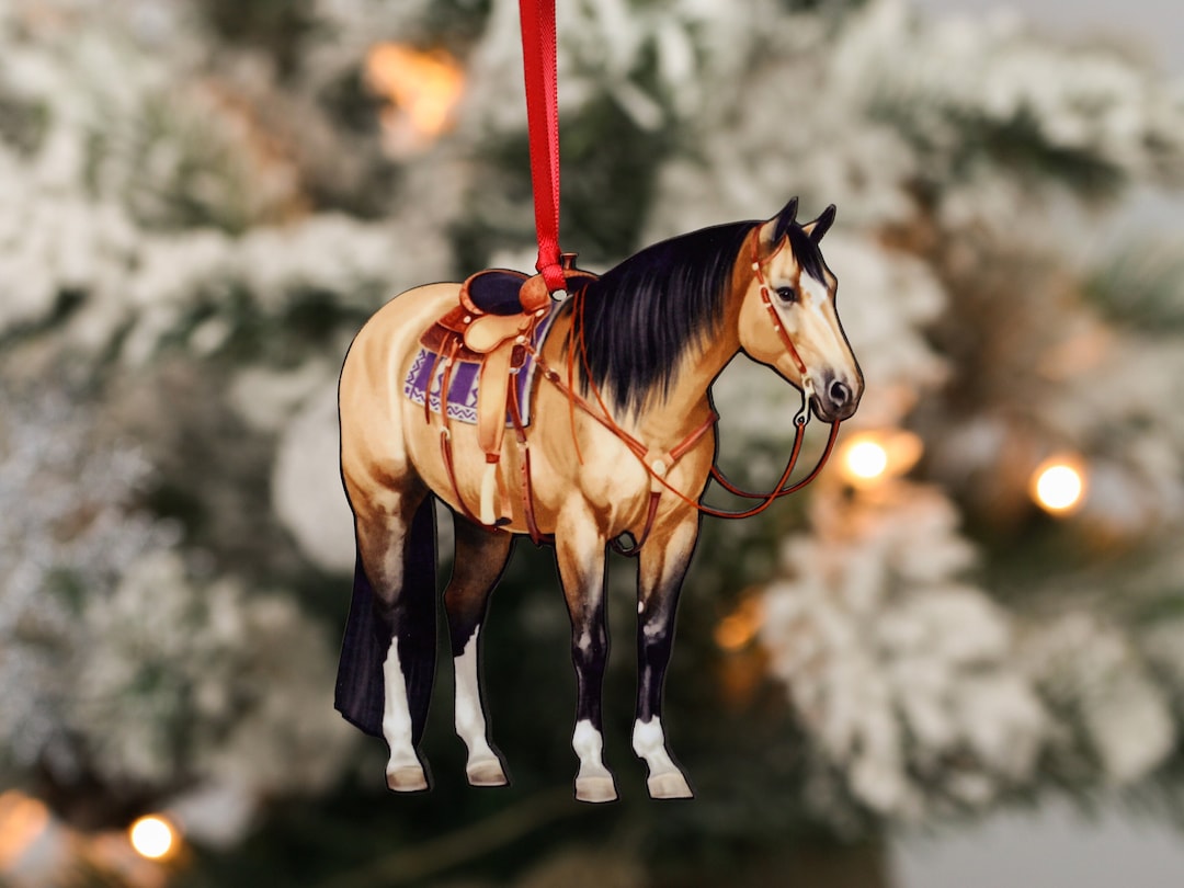 Buckskin Horse Ornament, Western Horse Gifts, Equestrian Gifts, Western