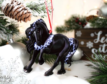 Friesian Horse Ornaments, Horse Christmas Ornaments, Equestrian Gifts, Equestrian Decor, Horse Gifts, Gift for Horse Lover