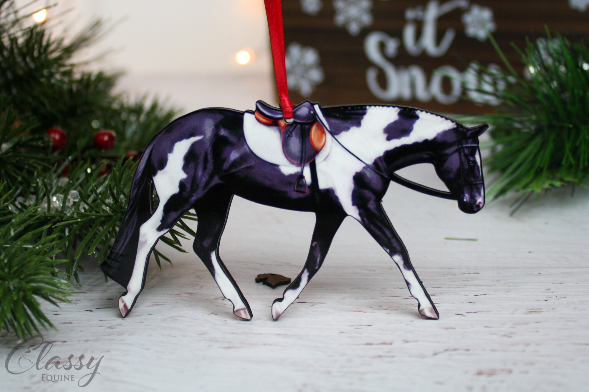 Hunter Under Saddle Horse Ornament Horse Gift Horse Christmas Etsy
