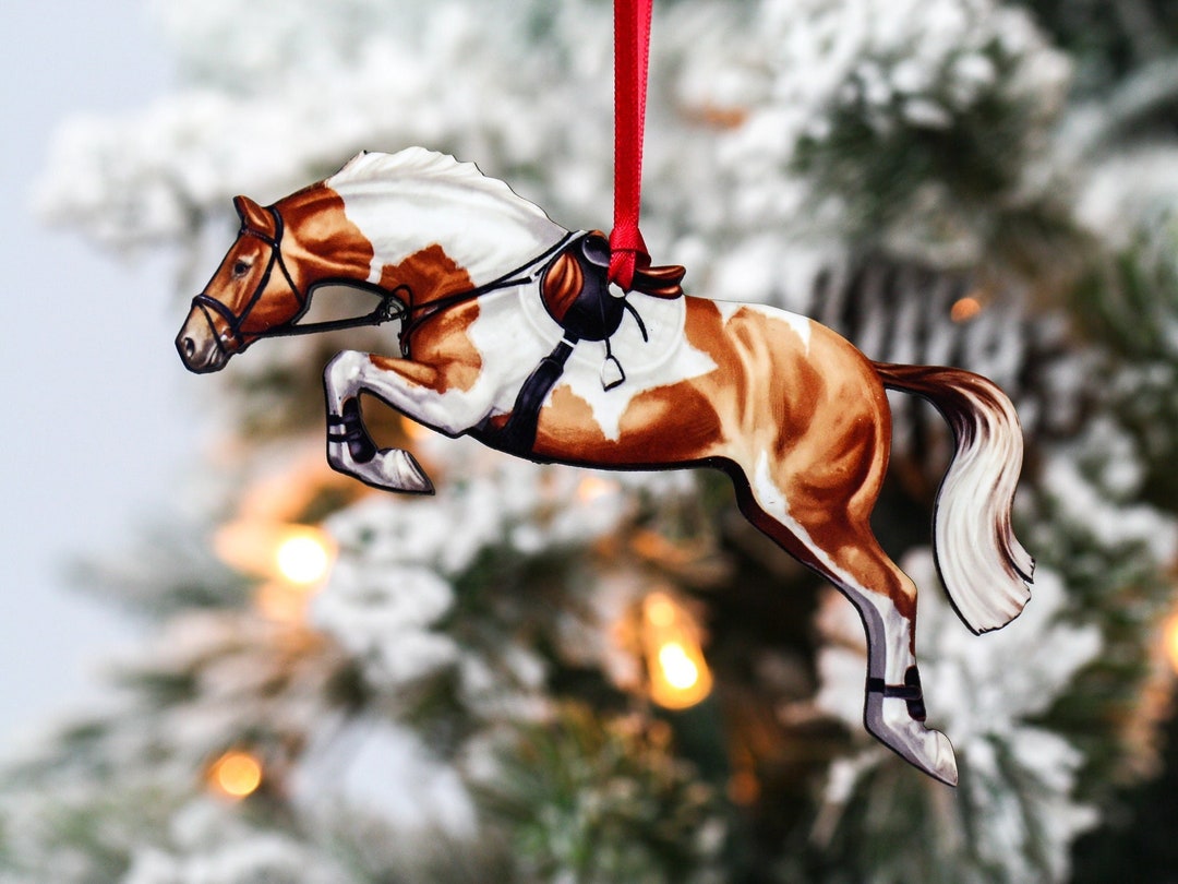 Sport Horse Ornaments, Jumping Horse Christmas Ornaments, Sport Horse