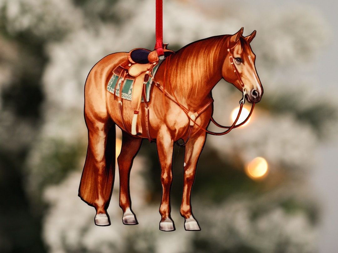 Ranch Horse Ornaments, Western Horse Christmas Ornament, Equestrian Gifts, Horse Gifts for Women