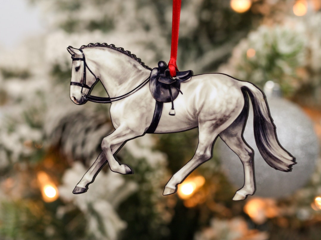 Side Saddle Horse Ornament Side Saddle Horse Christmas Etsy