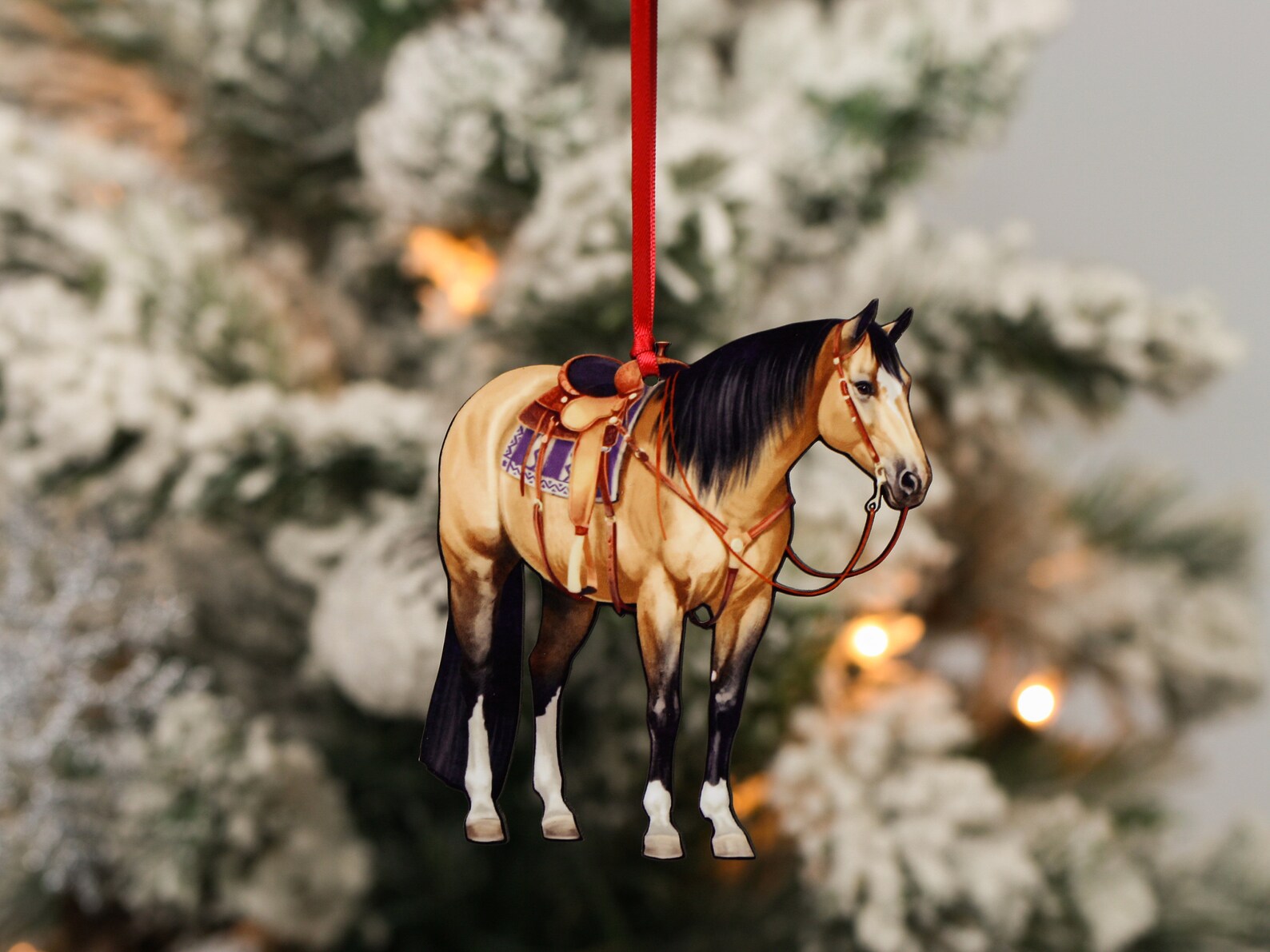 Buckskin Horse Ornament Western Horse Gifts Equestrian Etsy