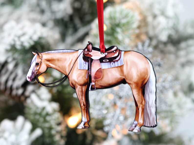 Western Horse Christmas Ornaments Palomino Horse Ornaments Etsy UK