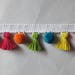 Multi coloured Tassel with pom pom fringe