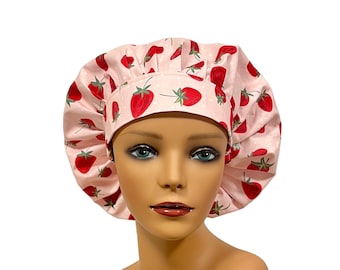 Mini Pink Strawberry Scrub Cap - Etsy display picture 1