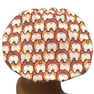 Dog Butt Bouffant Scrub Cap, Funny Dog Nurse Hat, Cure Corgi Satin Surgical Cap, Nurse Gift, Kelly’s Scrub Kaps, Funny Scrub Hats