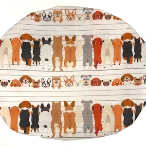 Dog Butts! Women’s Bouffant Scrub Cap, Scrub Hats for Women, Adjustable Elastic or Ties, Kelly’s Scrub Kaps, Funny Scrub Hats