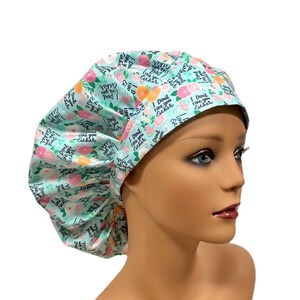 I Don’t Like You Either, Funny Women’s Bouffant Surgical Scrub Cap, Scrub Hat, Elastic with Toggle/Ties, Kelly’s Scrub Kaps, Sassy Scrub