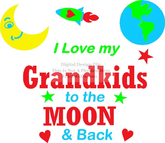 Download Love my Grandkids to the Moon and Back Design .SVG Grandma ...