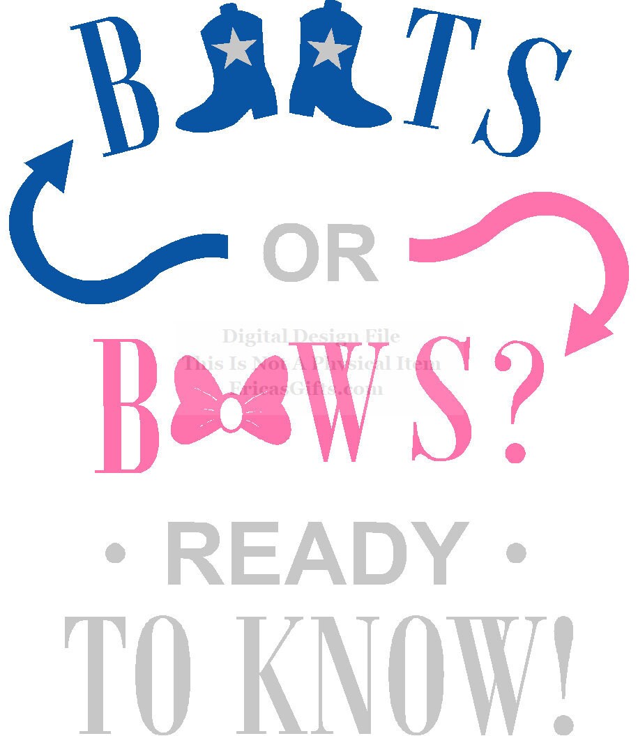 Download Boots Or Bows Gender Reveal Design .SVG Maternity Baby ...
