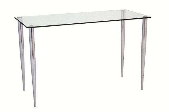 Slim glass dining table deals