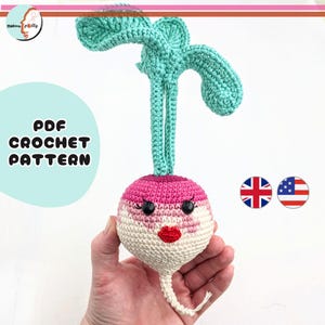 Pretty Nora Neep (turnip) Crochet Pattern | Adorable Amigurumi Turnip for Burns Night and Kawaii Food Lovers | UK/US Terms | PDF download