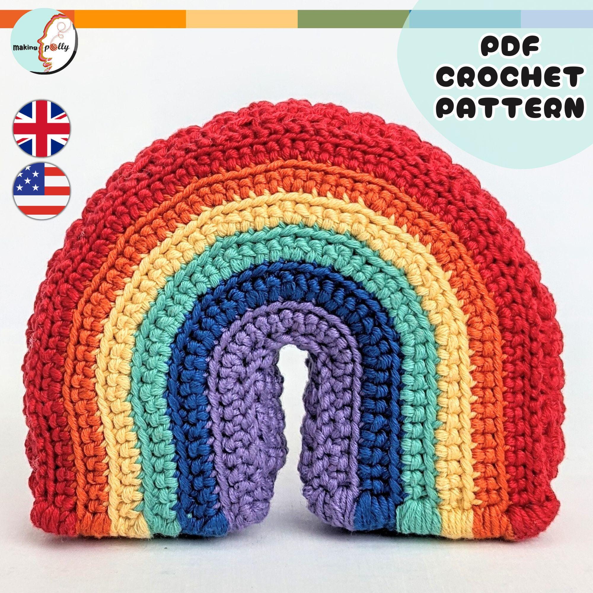 40 Rainbow Crochet Patterns to Brighten Home Decor, Gifts, and Everyday Accessories 35 Vibrant Block Rainbow Crochet Pattern Fun Amigurumi