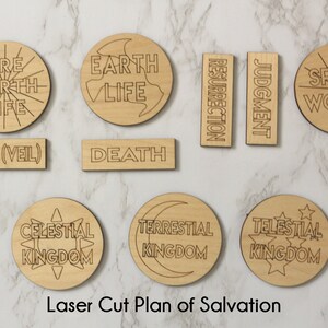 PLAN OF SALVATION  -  Laser Cut - 10 piece set - Free Shipping