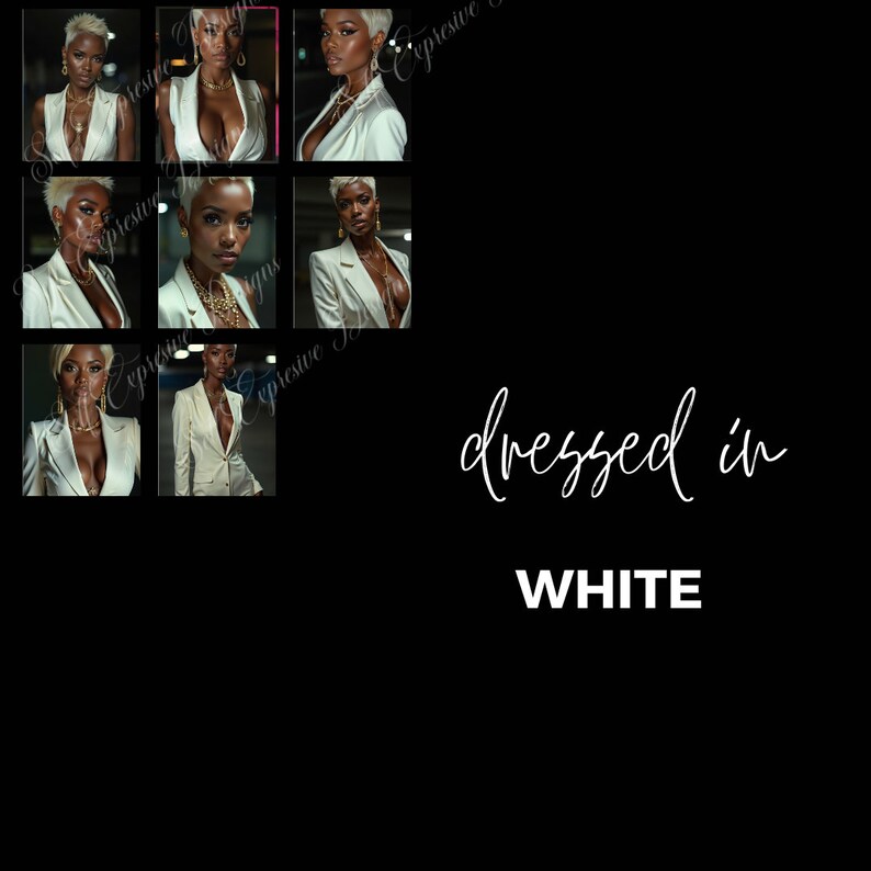 Diverse Business Executives in White Suits Corporate Branding Stock